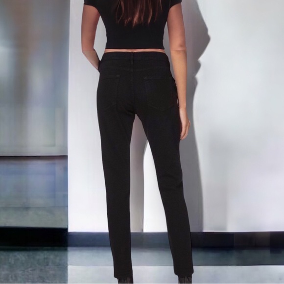 FRAME Denim Jeans Le Garçon `Film Noir’ Black Size 27 Pre-Loved - Picture 4 of 13